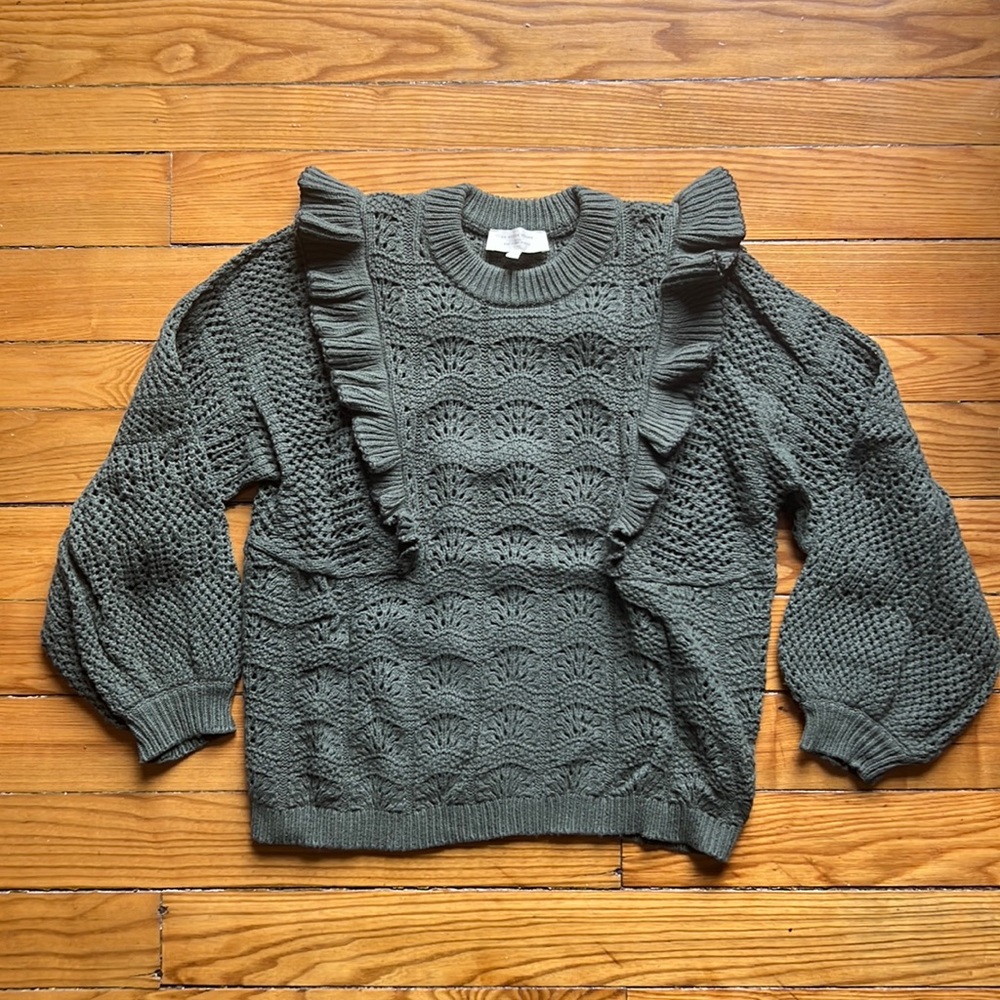 Sézane Jodie Jumper - Khaki Green, Size Small - Great Condition